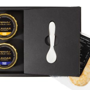 Premium Imported Caviar Gift Set with 2 x 2oz Jars of caviar